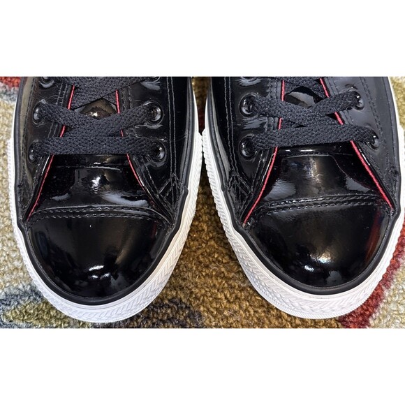 Converse Unisex CT All Star Patent Low Black Sneakers Mens 10 Women 12 - Picture 4 of 8